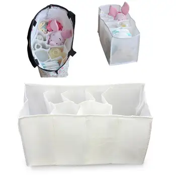 

WhiteBlue Baby Portable Diaper Nappy Storage Outdoor Travel Bag Multifunction Organizer Liner Pouch Convenient Durable Mummy Bag