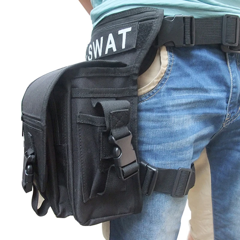 

Men Canvas Drop Leg Bags Waist Fanny Packs Belt Hip Bum Military Messenger Shoulder money purse funny thigh pouch nylon for 2018