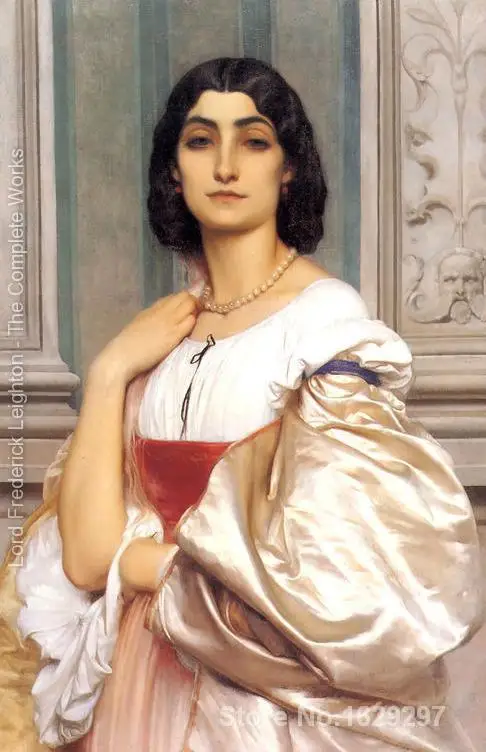 

art for sale A Roman Lady (or La Nanna) by Frederic Leighton canvas Handmade High quality
