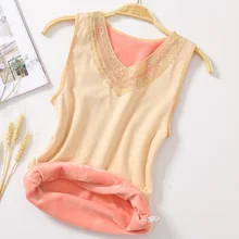 Модный кружевной Теплый Бархатный жилет с v-образным вырезом и двойной вышивкой, высококачественный Женский жилет, Сексуальный Топ для женщин