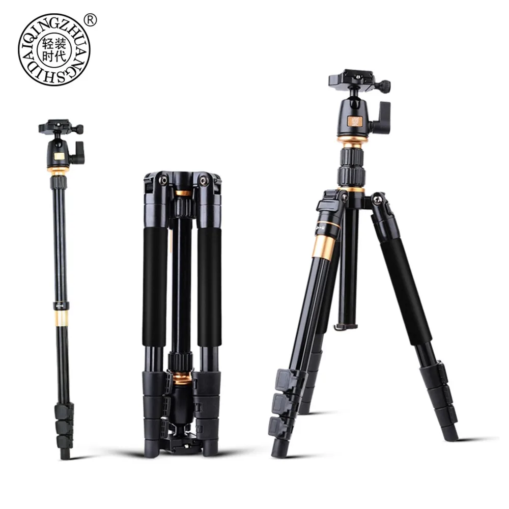 QZSD Q555 55.5 дюйм(ов) складной алюминиевый сплав Портативный Путешествия DSLR Камера