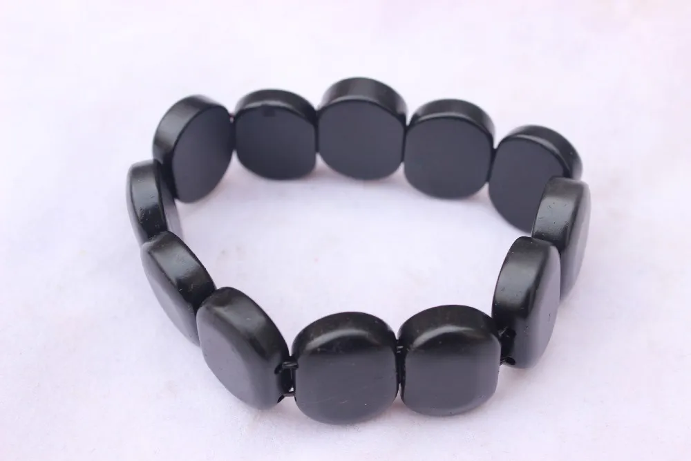 

Natural BIAN Stone Bracelet Black Beads bian beaded Bracelets Women & Men Health stone Treatment to improve disease wholesale