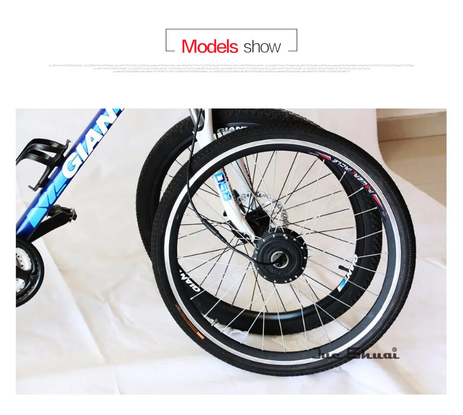 Discount DIY16" 20" 24" 26" 700C aluminum alloy powerful electric bike wheel rim with 36H spokes Road Bicycles motor bicycle engine kit 6