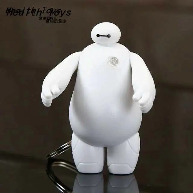 Новинка, большой герой, 6 игрушек, Baymax, светодиодный, освещение, звуковые брелки, подвески, игрушки для действий, подарки на день рождения, игрушки