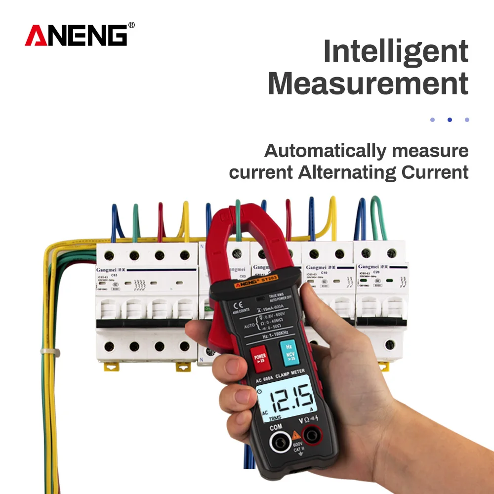 ANENG ST203 Digital Clamp Meter Multimeter 4000counts True RMS Mini Amp DC/AC Clamp Meters voltmeter 400v Automatic Range