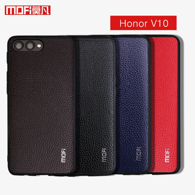 

For Huawei Honor V10 Case Cover Mofi For Huawei Honor View 10 PU Leater Back Cover Anti knock Hard Back cover For Honor V10