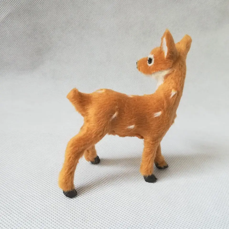 Игрушка из полиэтилена и меха sika deer 8x9 см с поворотом на голову модель для