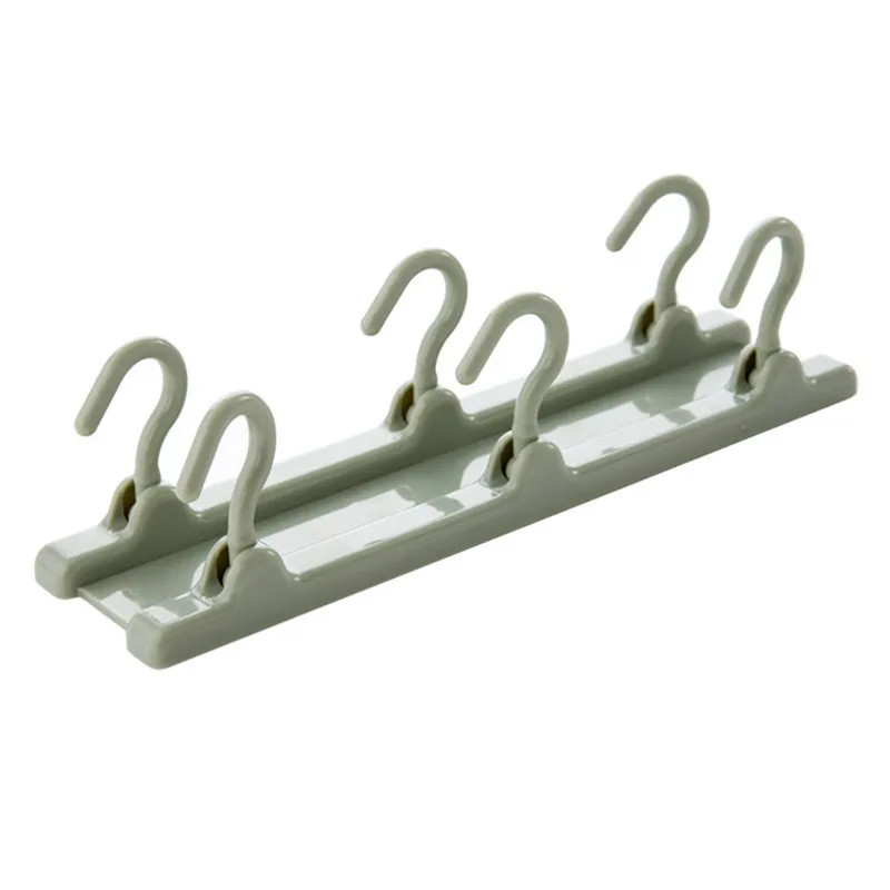 TTLIFE 1pcs Kitchen Utensil Organizers Cabinets Ceiling Storage Rack No Trace Row of Nail-free Strong Adhesive Hook Random Color