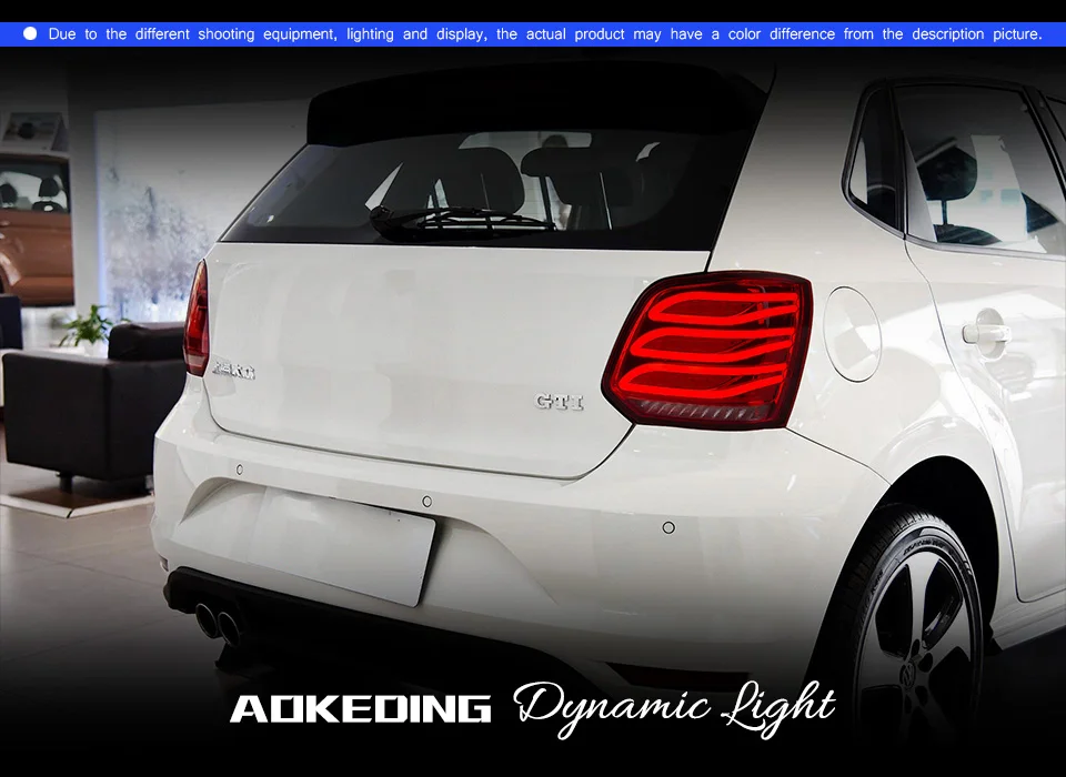 АКД Тюнинг автомобилей задние фонари для Volkswagen Polo 2011- задние фонари светодиодный DRL работает фары, противотуманные фары Задние габаритные огни