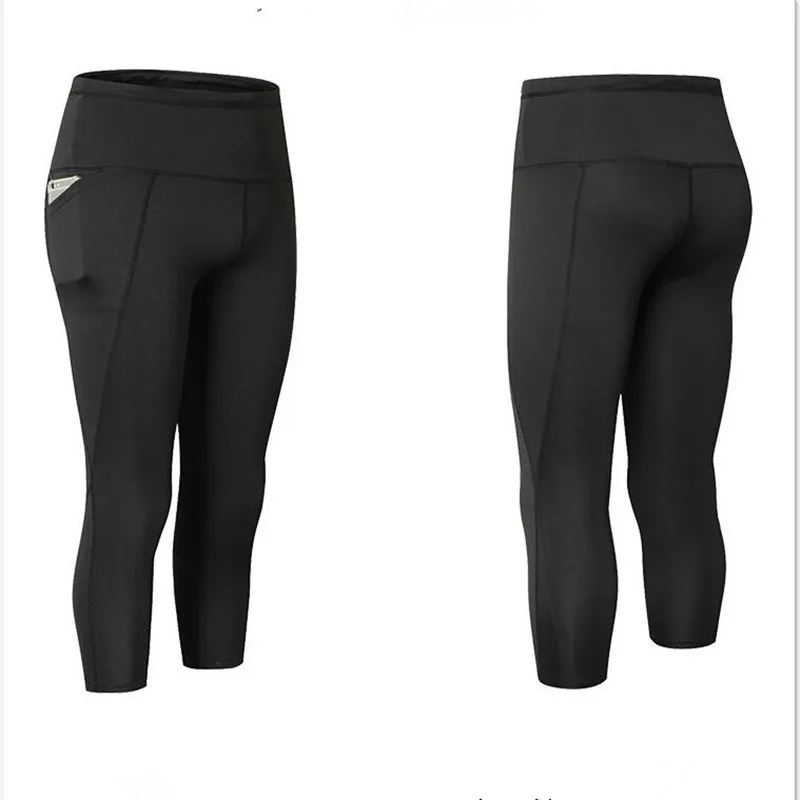 Женские леггинсы Ptachwork сетчатые черные Капри Леггинсы размера плюс сексуальные спортивные штаны для фитнеса с карманом брюки до икр jegging