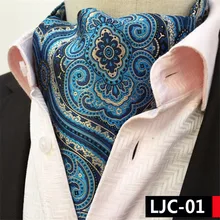 Mantieqingway джентльменский галстук из полиэстера Мужские Винтажные Пейсли свадебные формальные Cravat Ascot Scrunch самостоятельно британский стиль галстук-бабочка