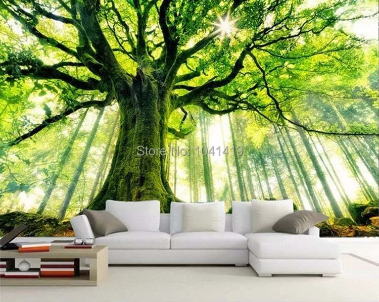 3D настенная бумага, природный пейзаж, возвышающиеся старые деревья, фото обои для стен, 3D гостиная, диван, фон, контактная бумага s