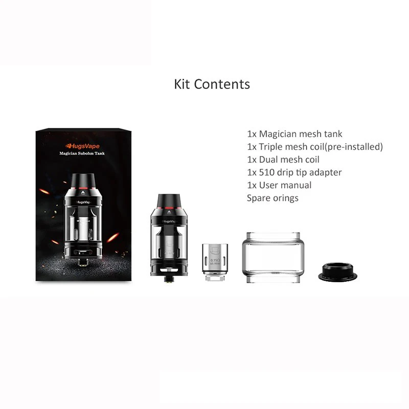 authentic-hugsvape-magician-mesh-sub-ohm-tank-clearomizer-gun-metal-stainless-steel-5ml-24mm-diameter (1)