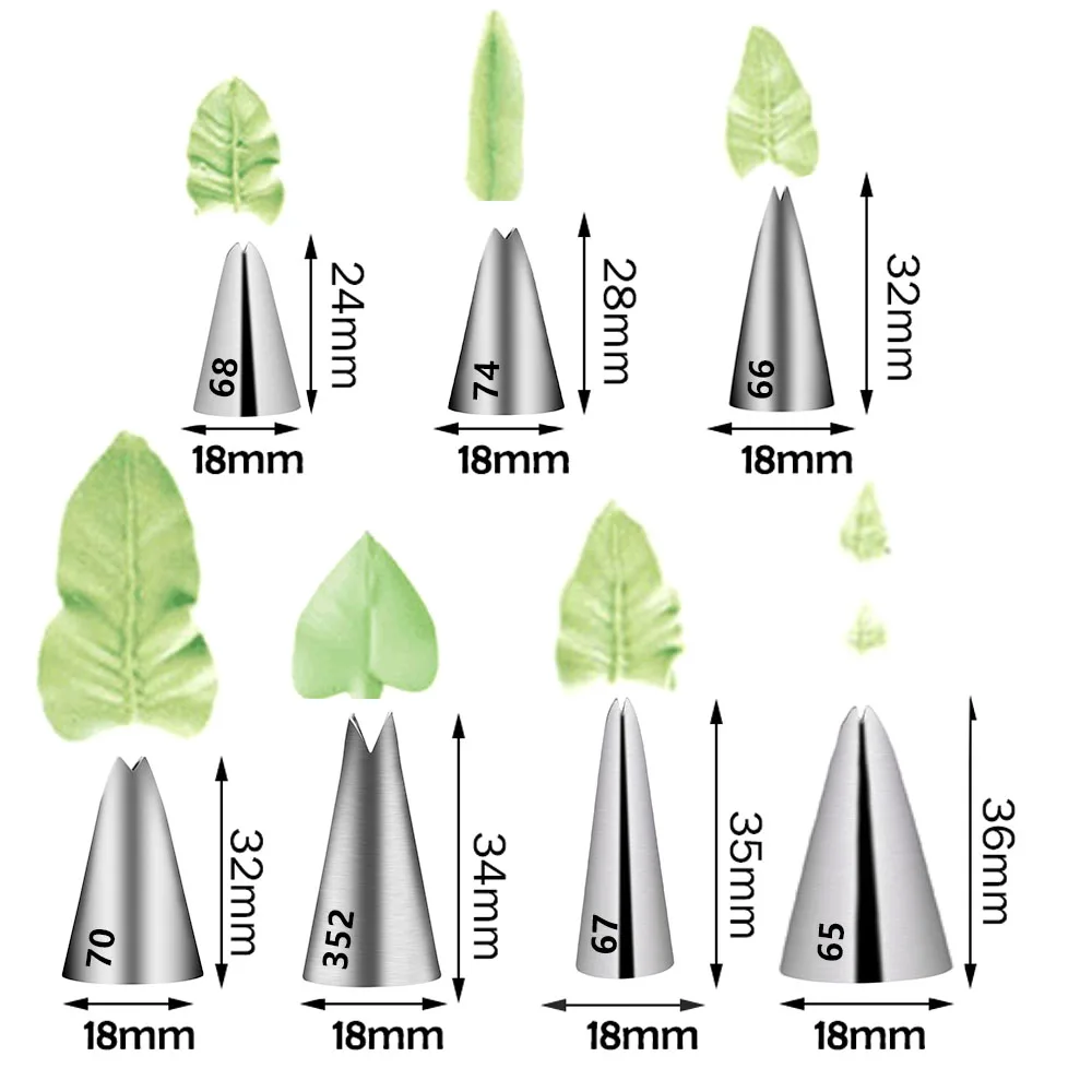 1 набор насадка в форме листа из нержавеющей стали для обледенения трубопроводов насадка Кондитерские насадки инструмент для украшения торта Кондитерские инструменты