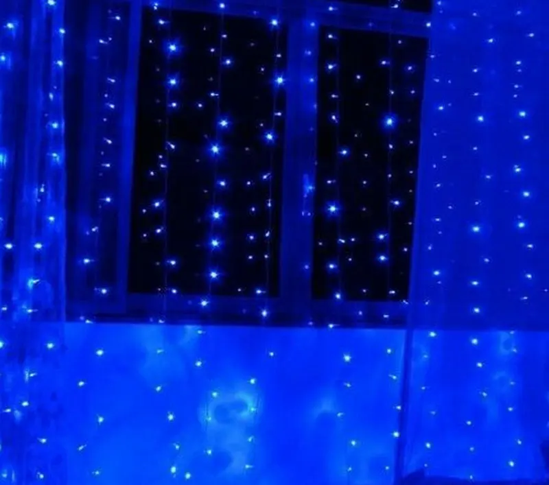 6 м* 3 м 600led сосулька оконная занавеска гирлянда сказочные огни Рождество Свадьба Сад вечерние гирлянды домашнее дерево декор на стену 220 В - Испускаемый цвет: BLUE