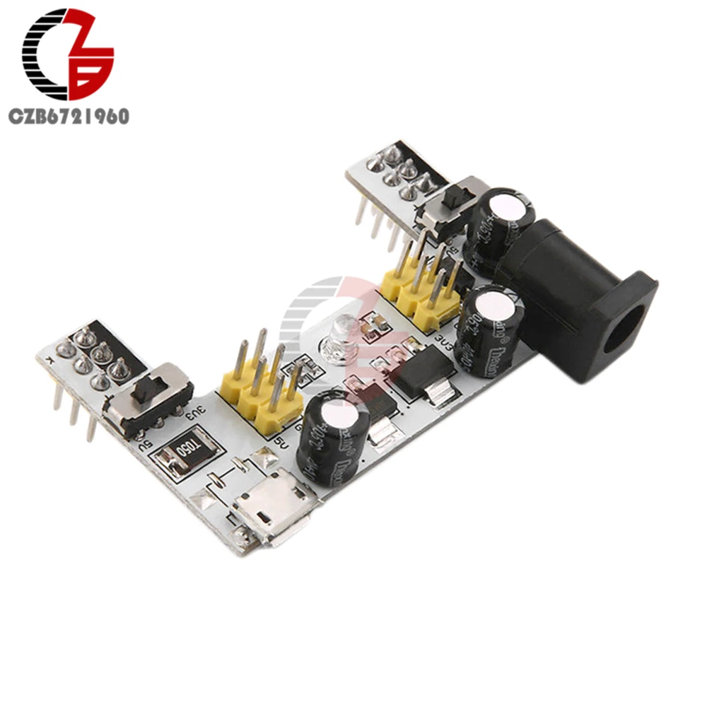 

MB102 Breadboard Power Supply Module DC 7-12V Micro USB Interface MB-102 2 Channel Bread Board Power Module