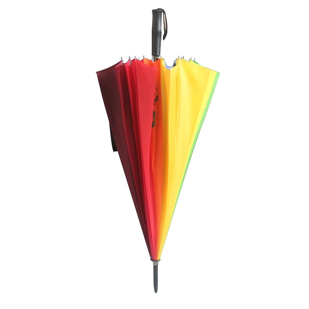 16 bone rainbow umbrella long handle umbrella windproof straight handle