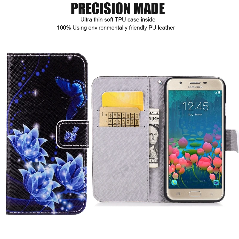 Frvsimem чехол для Samsung Galaxy J1 2016 J3 J5 J7 2017 J2 Prime кошелек искусственная кожа + ТПУ