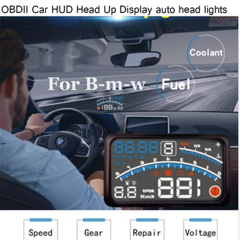 

Hot 4E 5.5" Car OBD2 II EUOBD Car HUD Head Up Display for BMW E60 E90 F10 F30 F15 E63 E64 E65 E86 E89 E85