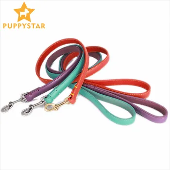 

Pet Products Dog Leash For Small Large Dogs Leather Dog Lead Leashes Rope Running Dog-Collar Harness Leash Set Training YS0030