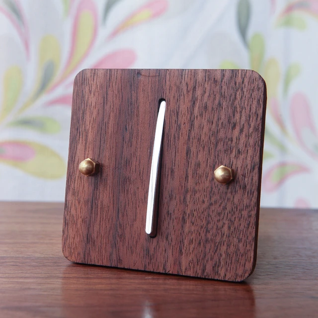 Retro Wood Push Button Switch Panel one Control Two Way 6A 110V 250Vin