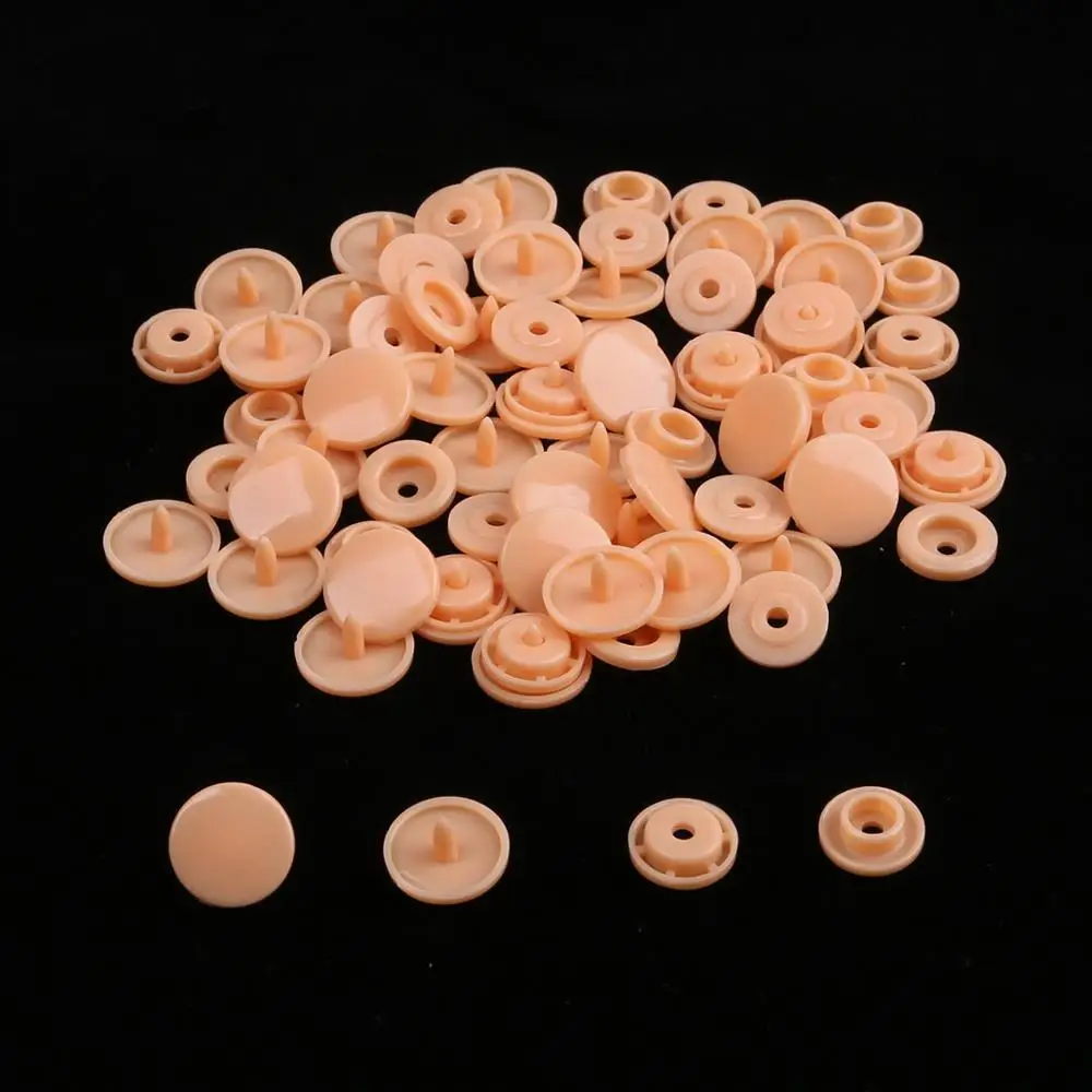 20 комплектов круглых пластиковых защелок кнопки крепежа Кам Т5 12 мм аксессуары для одежды для детской одежды Зажимы пододеяльник лист кнопки - Цвет: Nude