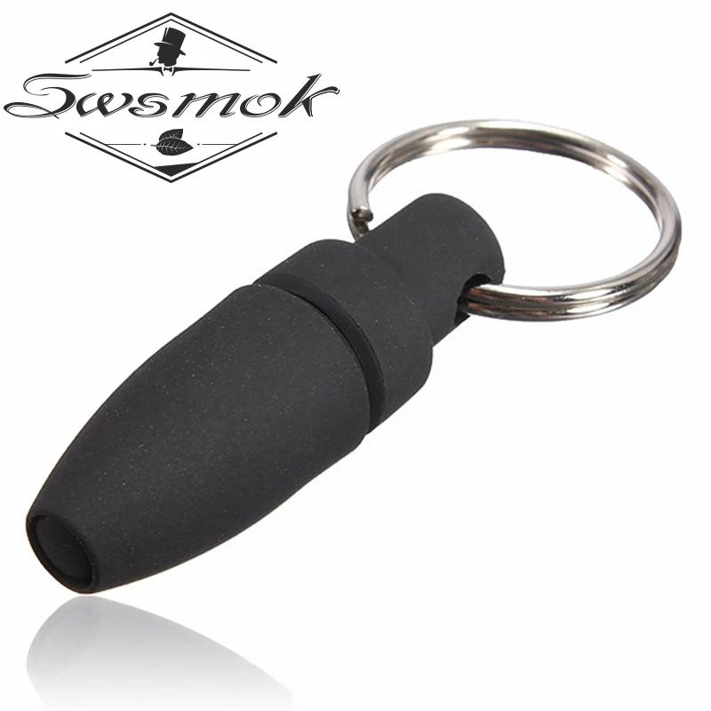

Cohiba Cool Gadgets Portable Gadgets Pocket Rubber Cigar Punch Cutter Blade Key Ring Chain Bullet Style Draw Hole Black Cut