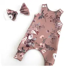 PUDCOCO/комбинезон с цветочным рисунком для новорожденных и маленьких девочек; комбинезон; комплекты одежды