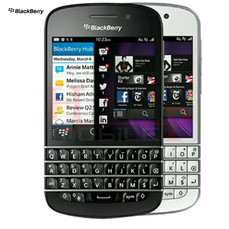 Разблокированный Q10 Blackberry мобильный телефон 3g 4G сеть 8.0MP двухъядерный 16G rom Восстановленный