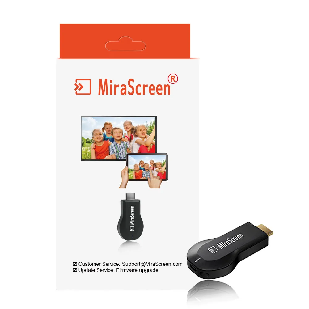 Easycast mirascreen mobile screen cast tv dongle 1080p media streamer