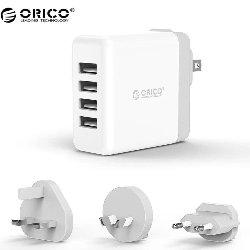ORICO Global Portable USB Charger 4 Ports Travel Charger