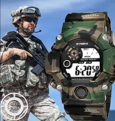 SYNOKE, военные наручные часы, спортивные Для мужчин светодиодные электронные часы модные цифровые наручные часы Для мужчин s спасательный
