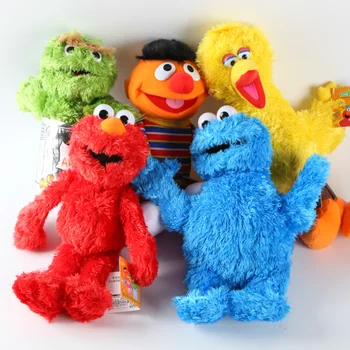 

New 1pc 30cm Cute Sesame Street Plush Toys Elmo Big Vird Cokkie Monster Stuffed Dolls Toy Children Birthday Gifts Party Presents