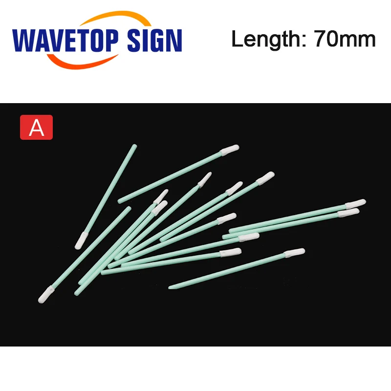 WaveTopSign 50 шт. сумка ватные палочки Без пыли антистатическая очистка q-советы для волоконной лазерной машины фокус Защита объектива Windows