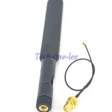 10 шт./лот Wi-Fi 2.4 ГГц/5.8 ГГц Omni Dual-Band 5dbi RP SMA Мужской Телевизионные антенны+ мини-1.13 PCI U. FL RP SMA женский косички кабель 17 см