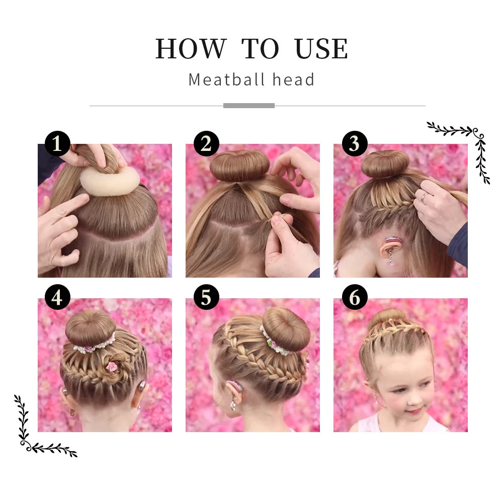 HOBUN New hair bun donut maker Braiders tools for women girl donuts haar hairstyling french hair braiding tool 12 Size 20CM