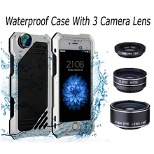 IP54 водостойкий Чехол для телефона сверхмощный для Iphone X 7 8 6 6s plus 5 5S SE с широкоугольным объективом рыбий глаз макрообъектив объектив камеры