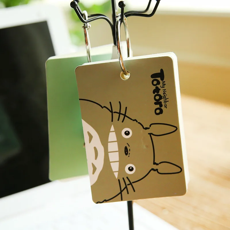 

Totoro Blank Paper simple ring type portable Notebook stationery Notepad Word Portable Memo Pad Loose Leaf Notes