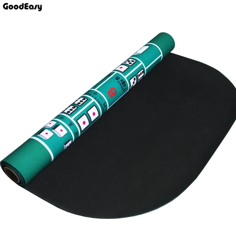 1.2*0.6m Suede Rubber Square Green Casino Texas Hold'em Poker Table Mat Poker Family Party Game Table Cloth with Shoulder Bag