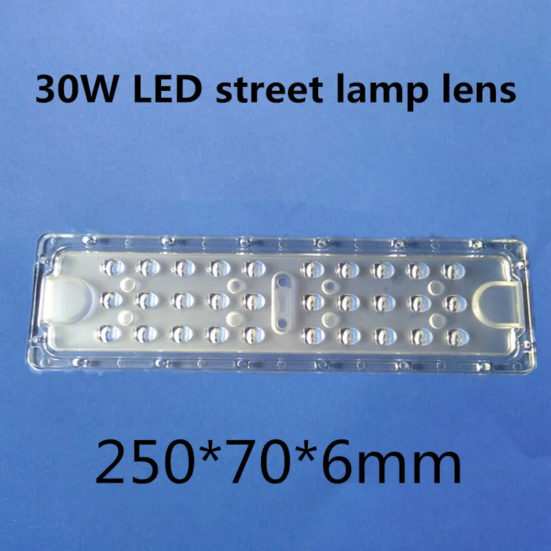 

30W LED street lamp lens square shape 30 in 1 250*70*6mm