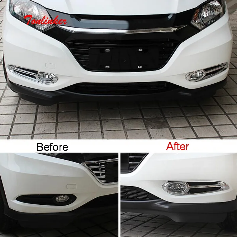 Наклейки Tonlinker на чехол для передней противотуманной фары HONDA VEZEL HRV 2014-15