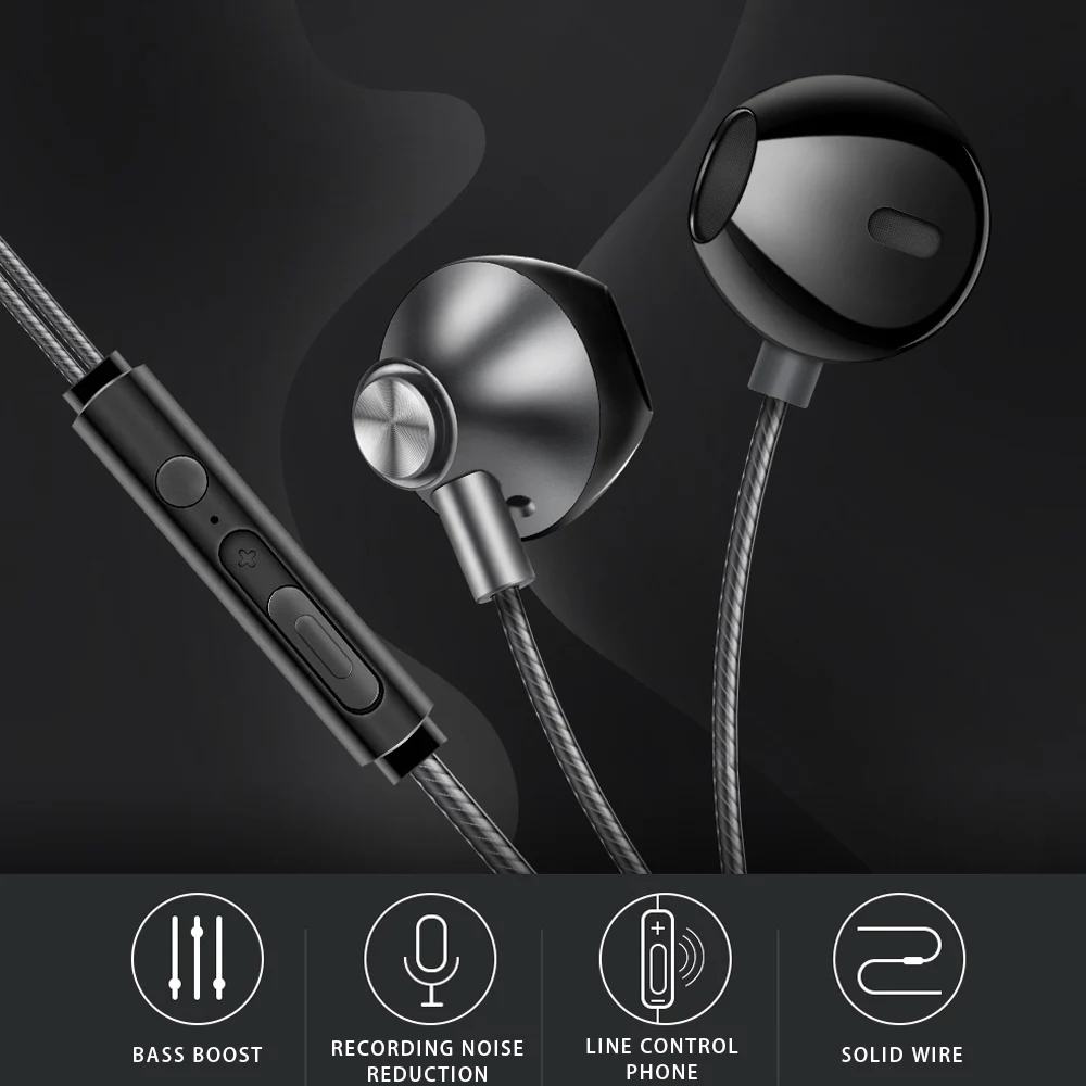 KISSCASE Verdrahtete Kopfhörer Für Telefon iPhone Xiao mi mi Samsung Huawei Headset In-ohr Kopfhöre
