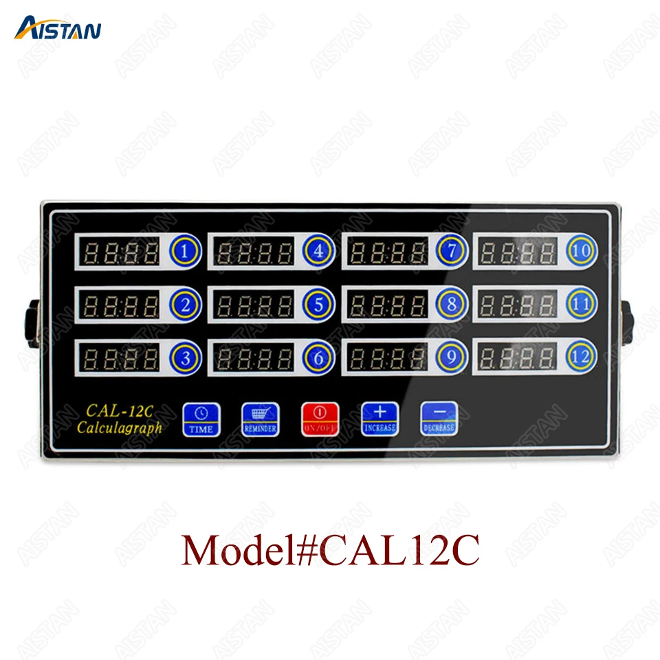 CAL8B/CAL12C portable calculagraph 8/12 channel multi-function digital timer LCD display shaking reminder