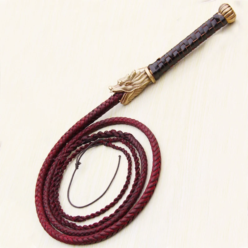 Dragon Chinese Horse Whip flogger Hand Made Halter Braided Riding Whip Horse Racing Genuine Cowhide Leather Equestrian Equipmen Dragon Chinese Horse Whip flogger Hand Made Halter Braided Riding Whip Horse Racing Genuine Cowhide Leather Equestrian Equipmen