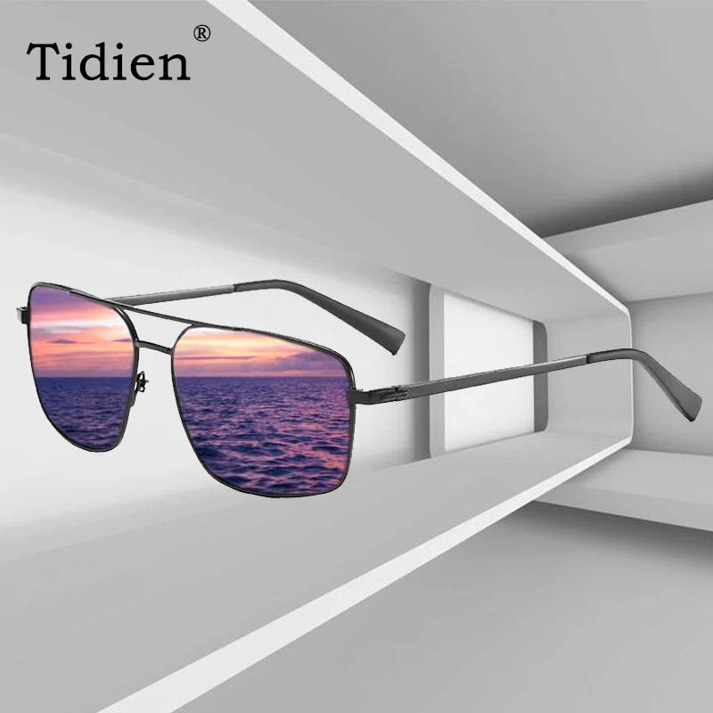 Tidien Metal Polarized Sunglasses Men Fashion Vintage Retro Driving Fishing Glasses Brand Designer 201967