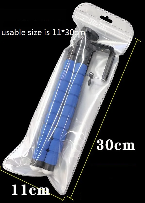 Download 50pcs Clear Plastic Zipper Bag with Hang Hole Zip Lock ...