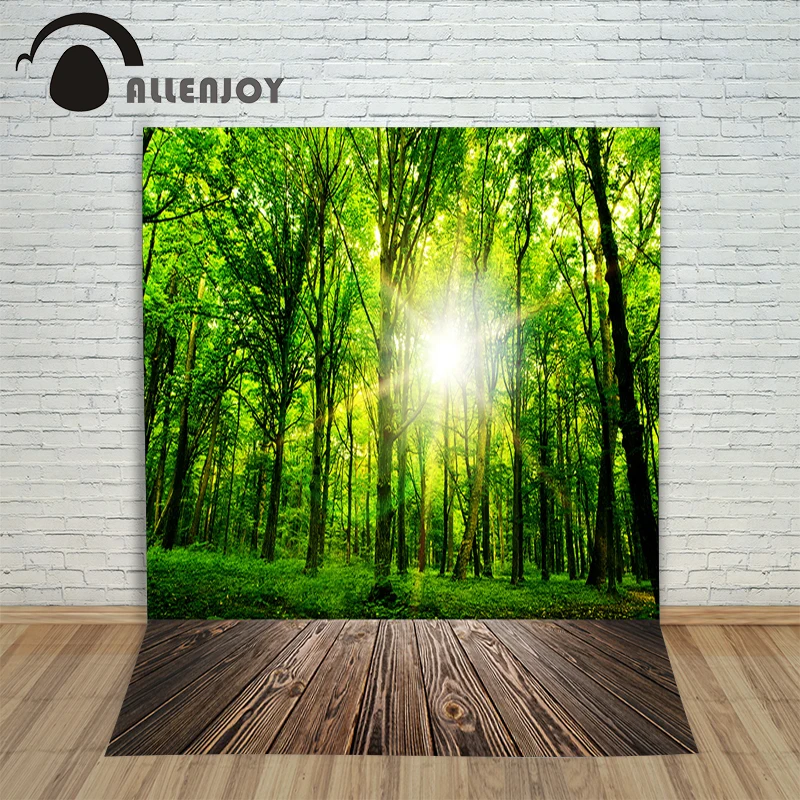 

Allenjoy Backgrounds filming Plank forest light in spring professional camera photography vinyl backdrops