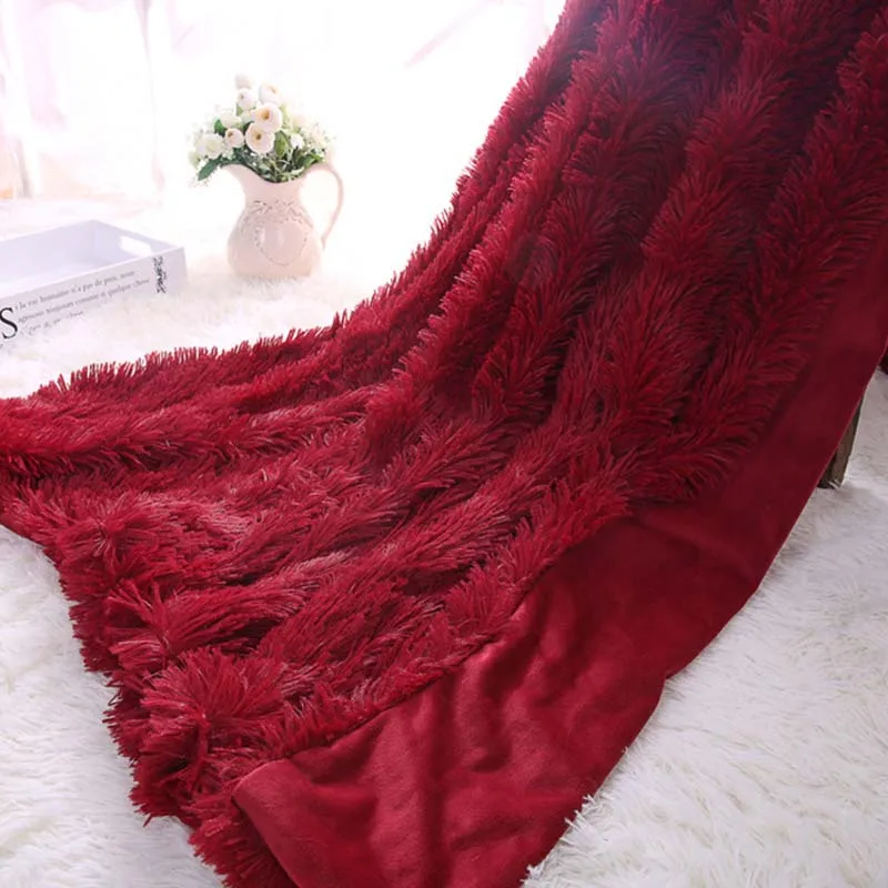 Пушистый Плюшевый флис одеяла для кровати мягкий пледы одеяло кондиционер Манта Твердые покрывала Cobertor девушка свадьба 1 шт