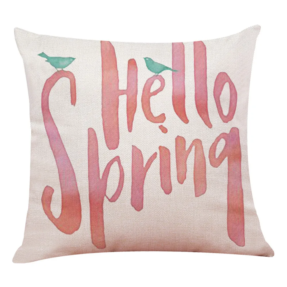 Home Decor Чехлы Hello Spring Бросьте наволочку наволочки подушки home decor cojines decorativos para диван