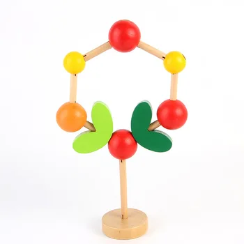 

DIY Beads Leaves Branches Tree Building Blocks wooden Wisdom Tree shape intellige learning tools Toys & Games